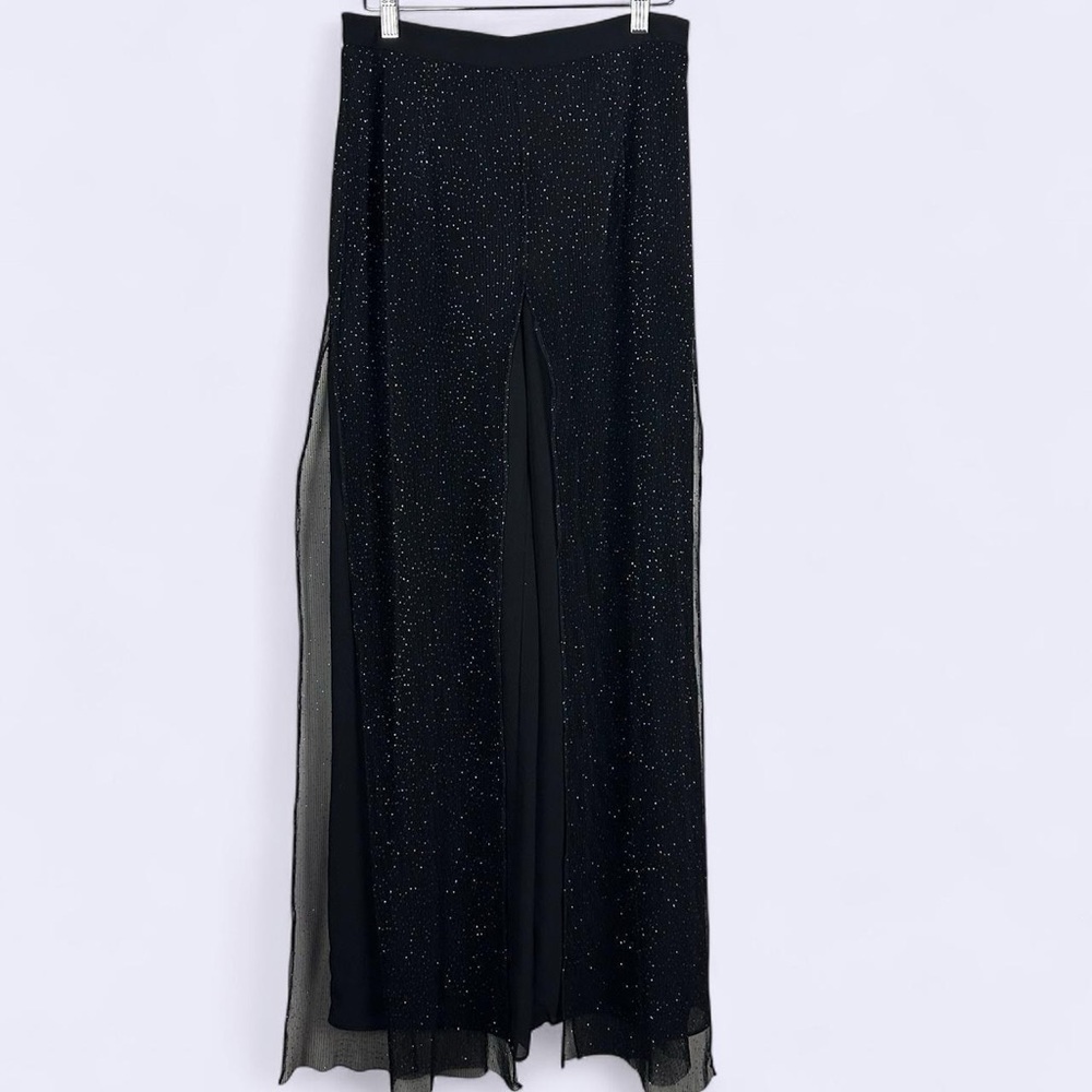 Vintage Black Sparkle Maxi Pants